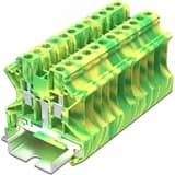Клемма TU 1-1 земля, винтовая, сечение 4 мм. кв., желто-зеленая