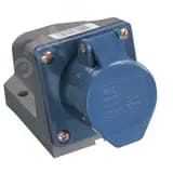 Розетка кабельная 32А 2Р+E IР44 на поверхность 250В 123