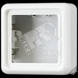 Коробка с рамкой накладная 1 пост коричневая