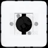 Крышка штепсельного разъема для громкоговорителя и несущее шасси для штекера белая JUNG