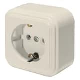 Розетка 1местная сз STEKKER PST162120 RA 16133БЖ пластик АВС 250В 16А IP20 слоновая кость 49059