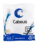 Патч-корд Cabeus PC-UTP-RJ45-Cat.5e-0.3m-BL-LSZH (U/UTP, CAT.5E, LSZH, 0.3 м, синий) (9527c)