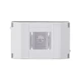 Корпус навесной ЩРН-П-2/4 12.5х7.8х5.8 2-4мод. IP30 пластик. бел. DEKraft 31031DEK