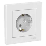 Розетка 1-м СП AtlasDesign 16А IP20 с заземл. защ. шторки в сборе бел. SE ATN000144