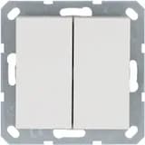 Кнопка 2-кл. 10А IP20 с переключающим контактом механизм бел. глянцевый Jasmart G3020W