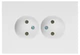 Розетка 2-м СП Accent 6-204-01 16А IP20 250В 2P AL/CU бел. Intro Б0063447