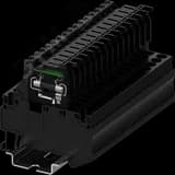 Клемма TC пружин., с предохранителем со светодиодом 24VAC/VDC, сечение 4 мм. кв., черная