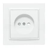 Минск Розетка 1-местная СП без заземления, 10 А, с защ.штор., белая EKF Basic