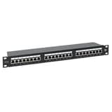 Патч-панель TERACOM PRO 19'' Cat.5E 1U полный экран STP 24 порта RJ-45 Dual IDC с органайзером EKF