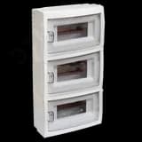 Щит распределительный навесной с 0 шиной 36М пластиковый белый прозрачная дверь БелТИЗ