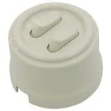 Выключатель 2-кл., пластик, цвет Слоновая кость (клавишный) Бирони