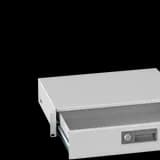 Выдвижная полка (ящик) 19", 2U, для тех. документации и инструментов, с ключом, cерый SYSMATRIX RD 0302.700