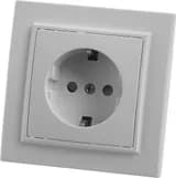 Розетка STEKKER PST16901001 1местная сз 220В 16А с защитной шторкой белая серия Эрна 39050
