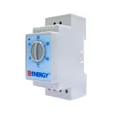 Терморегулятор Energy TK05 с датчиком температуры для теплого пола, электромеханический, на DIN-рейку, серый