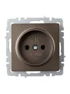 Розетка 1-м СП BRITE РС10-1-0-БрТБ 10А без заземл. без защ. шторок механизм бронза IEK BR-R10-10-K45