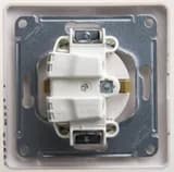 Розетка 1-м СП Glossa 16А IP20 с заземл. защ. шторки с крышкой в сборе перламутр. SE GSL000646