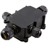 Коробка распределительная водонепроницаемая 4 выхода, с клеммой в комплекте,