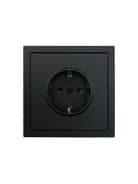 Розетка 1-мест. с/з ПБТ СП ZIMA IP20 16А безвинт. зажим черн. бархат LEZARD 704-4288-122BQC