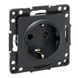 Стокгольм Механизм Розетки 1-местной с/з 16А автоматические клеммы черный с защ. штор. EKF PROxima