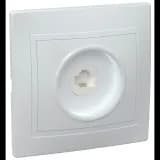 Розетка телефонная 1-м СП Кварта РТ10-КБ IP20 бел. IEK ETK10-K01-DM