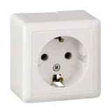 Розетка 1-м ОП Хит 16А IP20 250В с заземл. без защ. шторок бел. SE RA16-133-B