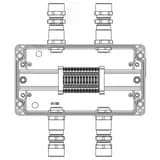 Взрывозащищенная клеммная коробка из алюминия TBE-A-14-(12xCBC.2)-2xKA2MHK(A)-2xKA2MHK(C)1Ex e IIC Т5 Gb / Ex tb IIIC T95°C Db IP66