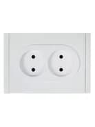 Розетка 2-м СП FORTE&PIANO FP226 10А без заземл. без защ. шторок безвинт. крепл. бел. IEK FP-R20-10-1-K01
