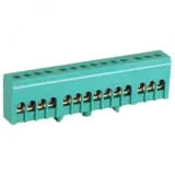 Шина NO-224-105 PE земля в изолированном корпусе на DIN-рейку ШНИ-6х9-14-Д зеленый ЭРА