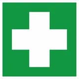 Знак наклейка EC01 "Аптечка первой медицинской помощи" (200х200) ГОСТ 12.4.026-2015 EKF PROxima