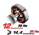 Дрель-шуруповерт аккумуляторная бесщеточная ДА-10/12В 36 МиниМАКС (Li-ion кейс 2 аккум. 2А.ч) ИНТЕРСКОЛ 687.2.2.70