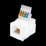 Keystone Jack 8P8C (RJ-45), UTP, 5e. заделка без инструмента, белый (DIY)