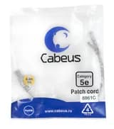 Патч-корд Cabeus PC-UTP-RJ45-Cat.5e-0.3m-LSZH (U/UTP, CAT.5E, LSZH, 0.3 м, серый) (8861c)