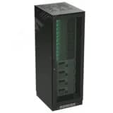 Шкаф напольный 24U 600х800 двери перфорированная/перфорированная укомплектован вводом и заглушками RAL 9005 DKC