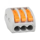 Клемма строительно-монтажная OptiKit СМК 222-413 с рычагом 3 отверстия 0,2-2,5(4,0)мм2