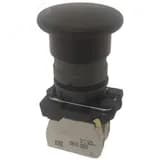 Выключатель кнопочный КМЕ 5502м УХЛ2, чёрный, 0но+2нз, гриб без фиксации, IP54