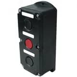 Пост управления ПКЕ 222-3 У2, 10А, 660В, 3 элемента, чёрный и красный цилиндр, накладной, IP54