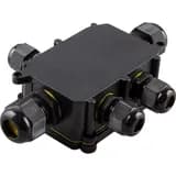 Коробка распределительная STEKKER LD525 водонепроницаемая на 5 выходов 450V 140х100х36 черный 49189