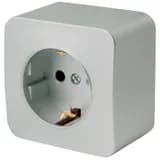 Розетка 1местная сз открытой установки STEKKER 250В 16А IP20 серия София серебро MST161103 49326