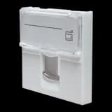 Лицевая панель 1 порт (45х45, Keystone, шторка, откидное маркировочное окно) (DIY)