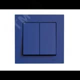 ATLASDESIGN выключатель двухклавишный, сх.5, 10АХ, в сборе, АКВАМАРИН