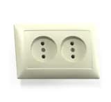 Розетка 2-м СП Селена РС16-371 16А IP20 сл. кость Кунцево 8147