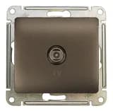 Розетка телевизионная оконечная TV 1-м СП Glossa 1дБ механизм графит SE GSL001391