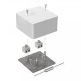 Коробка огнестойкая для кабель-канала 40-0460-FR2.5-4-П Е15-Е120 с термопредохранителем 85х85х45