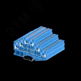 Клемма ТР, 3-уровневая, проходная, сечение 2,5 мм. кв., синяя