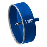 Алмазная коронка, АГК d 100 мм, центровочное сверло, трехгранный хвост, Р60, Профессионал ЗУБР