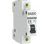 Выключатель автоматический однополюсный 6А С ВА47-29 4.5кА