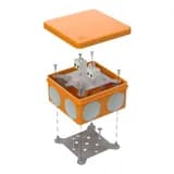 Коробка огнестойкая для о/п двухкомпонентная 60-0300-FR2.5-4 Е15-Е120 RAL2004 100х100х50 (14 шт/кор) Промрукав