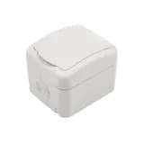 Розетка одноместная (керамика) Mini OG IP54, с заземлением, о/у, белая