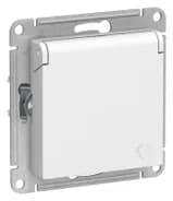 Розетка AtlasDesign 16А IP20 с заземл. защ. шторки с крышкой механизм лотос SE ATN001346