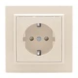 Розетка 1-мест. СП с/з 16А бежевый с защ. штор. Минск EKF